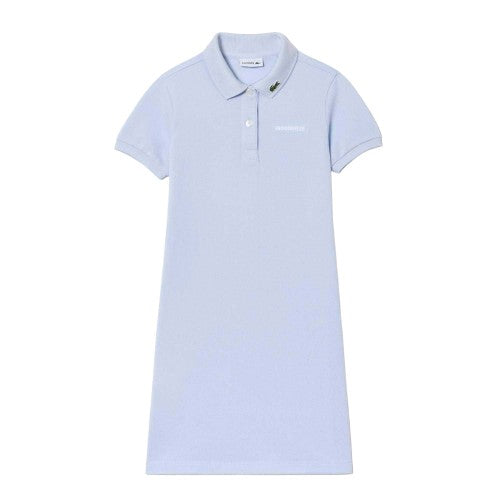 Front - Lacoste Girls Crocodile Pique Dress