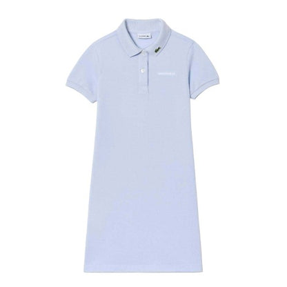 Front - Lacoste Girls Crocodile Pique Dress