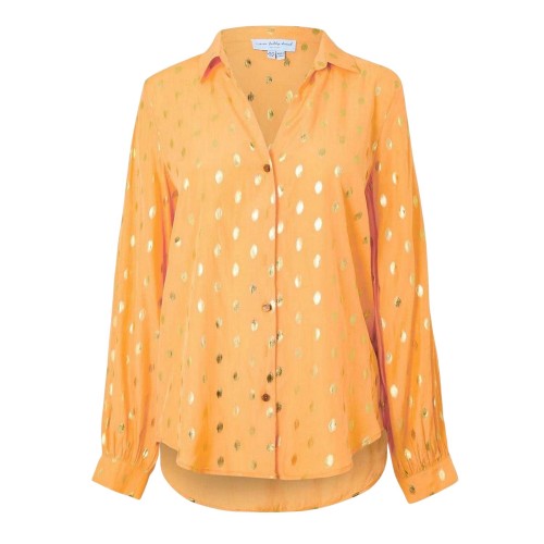 Front - Never Fully Dressed Womens/Ladies Fleck Miley Relaxed Fit Bishop Shirt