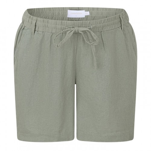 Front - Mamalicious Womens/Ladies Linen Blend Maternity Shorts