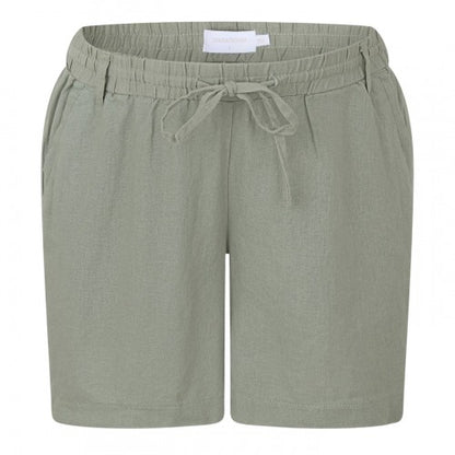 Front - Mamalicious Womens/Ladies Linen Blend Maternity Shorts