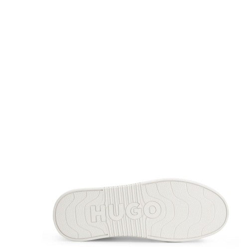 White - Close up - Hugo Womens-Ladies Blake Hi Top Leather Trainers