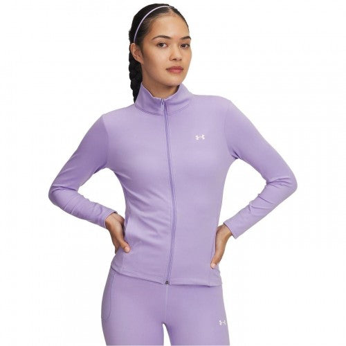 Front - Under Armour Womens/Ladies Motion EMEA Solid Ribbed Cuff Slim Track Jacket