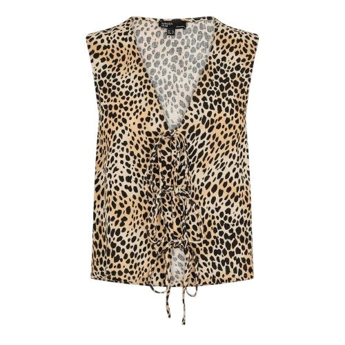Front - Nobody´s Child Womens/Ladies Tessa Leopard Linen Blend Blouse