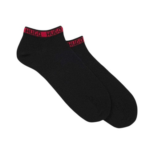 Front - Hugo Mens Cotton Blend Ankle Socks (Pack of 2)