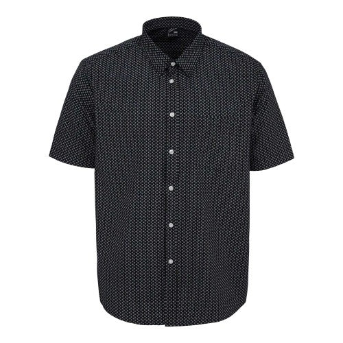 Front - Fabric Mens Poplin Short-Sleeved Shirt