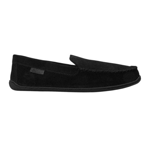 Front - Ralph Lauren Mens Brenan Suede Flat Moccasin Slippers