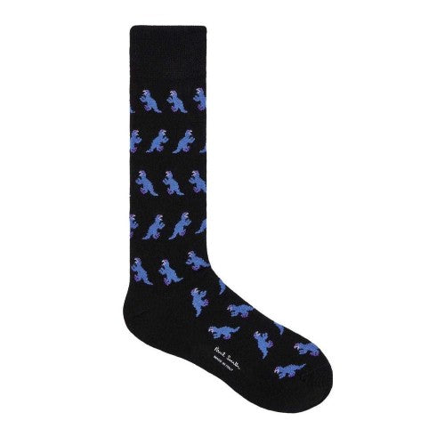 Front - Paul Smith Mens Dinosaur Crew Socks