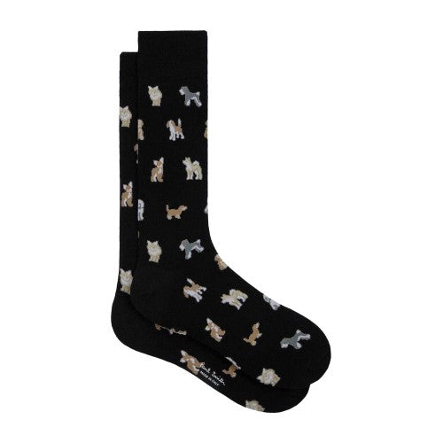 Front - Paul Smith Mens Dog Crew Socks