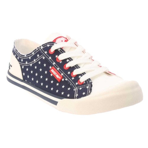 Front - Rocket Dog Womens/Ladies Jazzin Spangle Banner Trainers