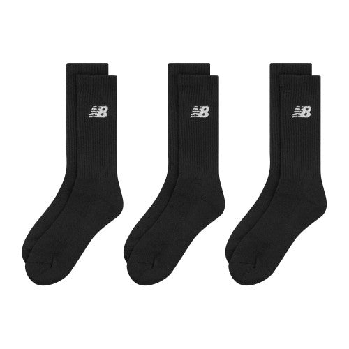 Front - New Balance Unisex Adult Crew Socks (Pack of 3)