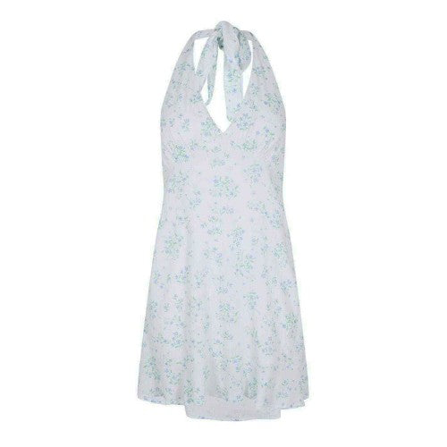Front - Jack Wills Womens/Ladies Floral Halter Neck Mini Dress