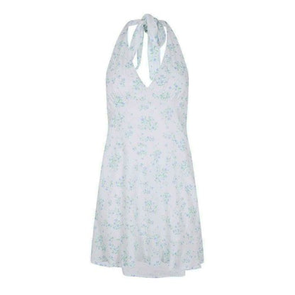 Front - Jack Wills Womens/Ladies Floral Halter Neck Mini Dress