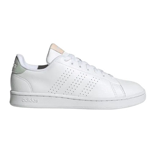 Front - Adidas Womens/Ladies Advantage Leather Trainers