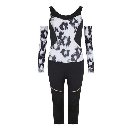 Front - Head Womens/Ladies Abstract Floral Scoop Neck Ski Suit