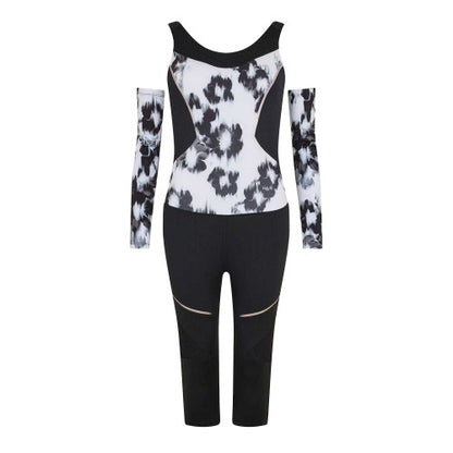 Front - Head Womens/Ladies Abstract Floral Scoop Neck Ski Suit