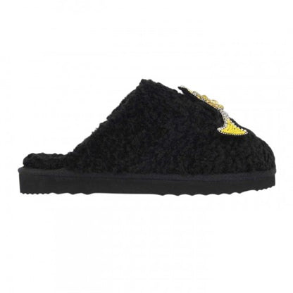 Front - Biba Womens/Ladies Biba Embellished Faux Fur Slippers