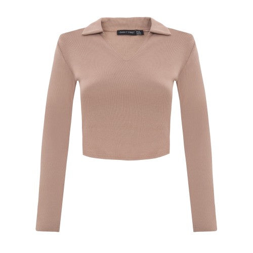 Front - I Saw It First Womens/Ladies Collared Long-Sleeved Top