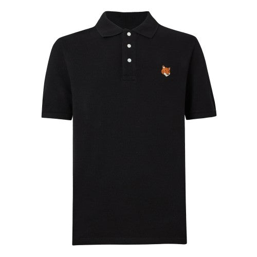 Front - Maison Kitsuné Mens Fox Short-Sleeved Polo Shirt