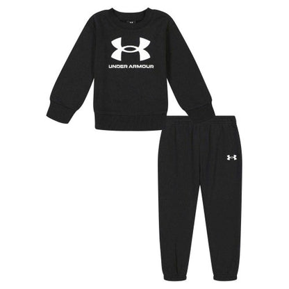 Front - Under Armour Baby Boys Big Logo Sweatshirt & Jogging Bottoms Set