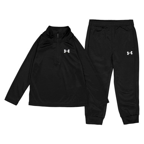 Front - Under Armour Boys Quarter Zip Tracksuit Set