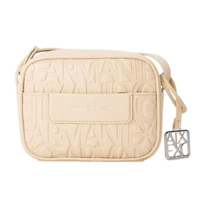 Front - Armani Exchange Unisex Adult All Over Logo Messenger Bag