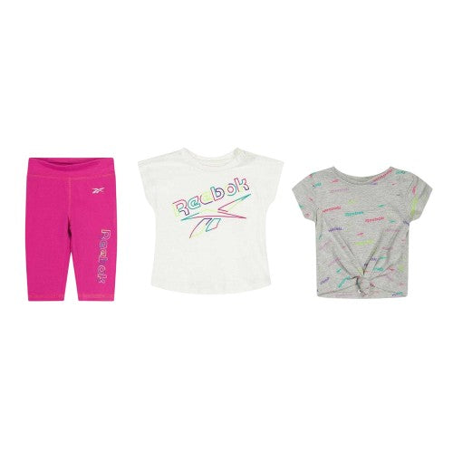 Front - Reebok Childrens/Kids Logo Top & Bottom Set