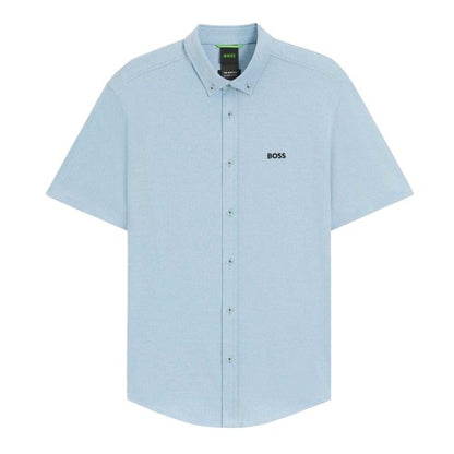Front - Boss Mens Motion Plain Shirt