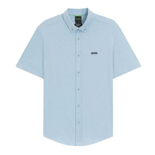 Front - Boss Mens Motion Plain Shirt