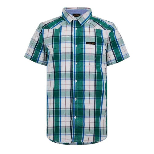 Front - Bench Mens Checked Relaxed Fit Shirt