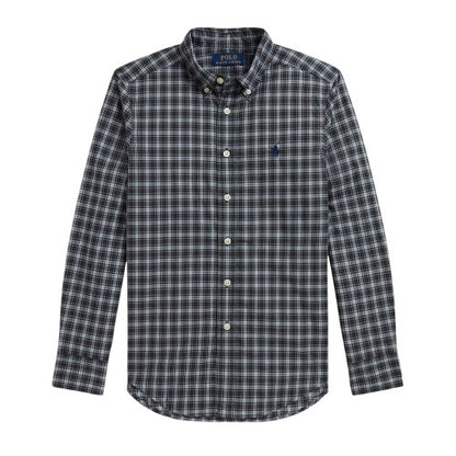 Front - Ralph Lauren Childrens/Kids Checked Long-Sleeved Button-Down Shirt