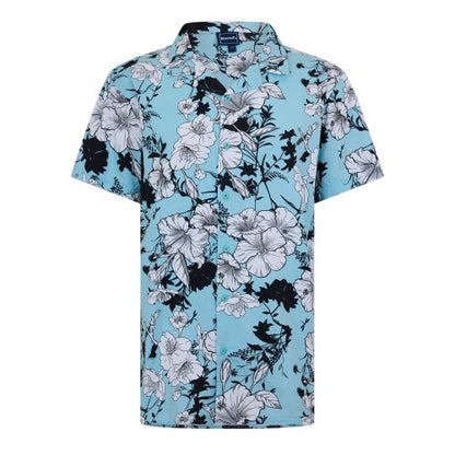 Front - Bench Mens Floral Relaxed Fit Shirt