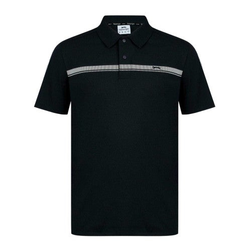 Front - Slazenger Mens Contrast Striped Golf Polo Shirt
