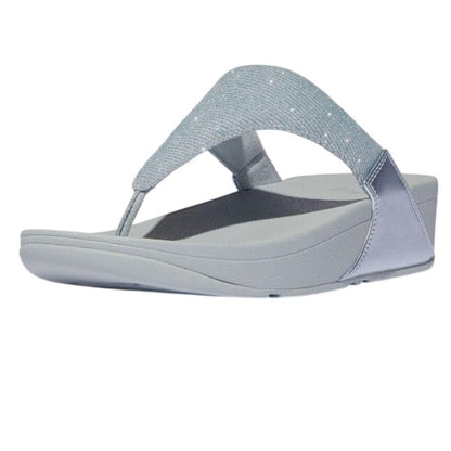 Front - FitFlop Womens/Ladies Shimmer Toe Post Wedge Sandals