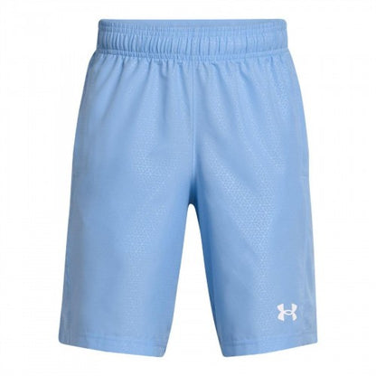 Front - Under Armour Boys HalfBack Lightweight Loose Fit Shorts