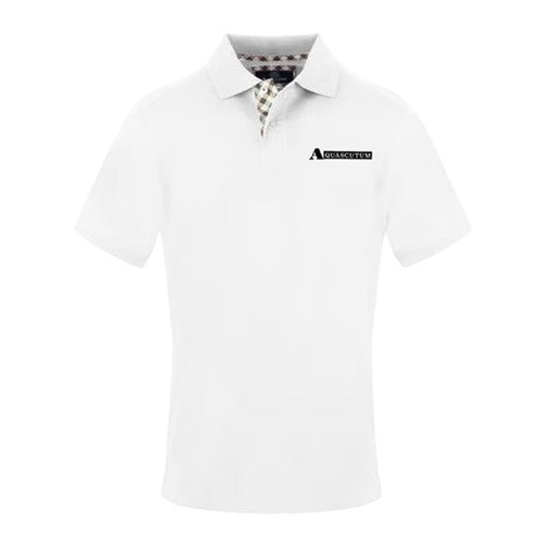Front - Aquascutum Mens Logo Pique Polo Shirt