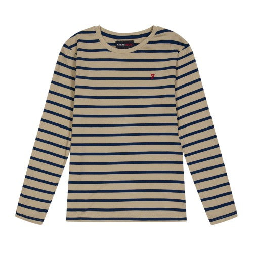 Front - Farah Childrens/Kids Alport Stripe Long-Sleeved T-Shirt