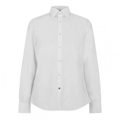 Front - Boss Mens Plain Collared Long-Sleeved Shirt