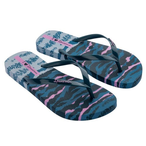 Front - Ipanema Womens/Ladies Zebra Flat Flip Flops