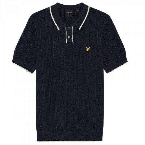 Front - Lyle & Scott Mens Pique Knitted Polo Shirt