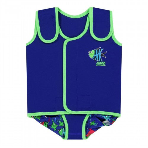Front - Zoggs Baby Sea Saw Fish Wrap One Piece Swimsuit