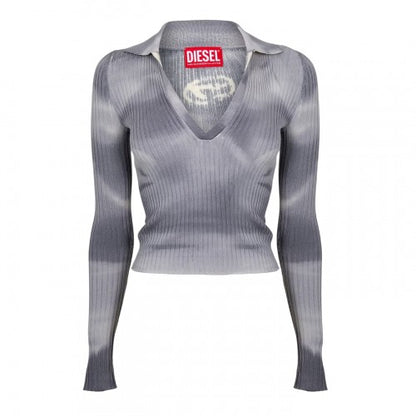 Front - Diesel Womens/Ladies Tie Dye Long-Sleeved Sweater Top