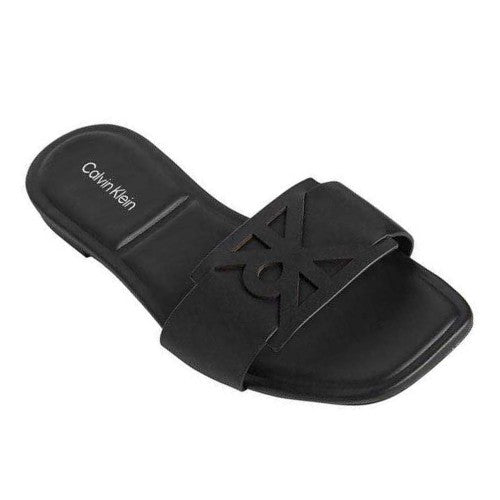 Front - Calvin Klein Womens/Ladies Big Logo Flat Sandals