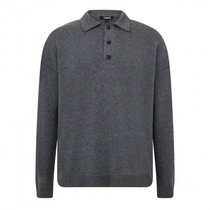 Front - Capo Mens Long-Sleeved Polo Shirt