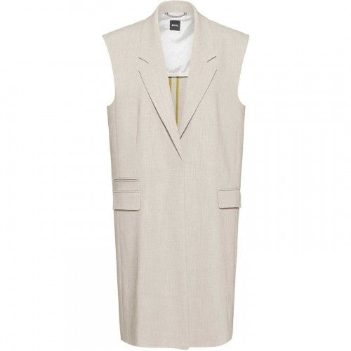Front - Boss Womens/Ladies Jewela Longline Notch Neck Long Sleeveless Blazer