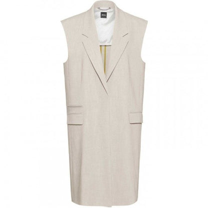 Front - Boss Womens/Ladies Jewela Longline Notch Neck Long Sleeveless Blazer