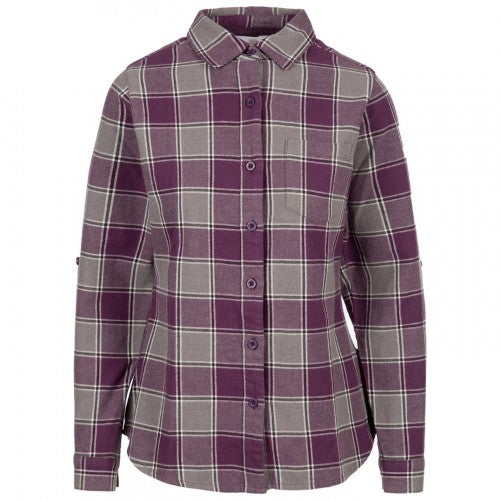 Front - Trespass Womens/Ladies Mindy Checked Woven Long-Sleeved Shirt