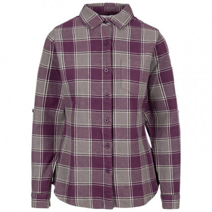 Front - Trespass Womens/Ladies Mindy Checked Woven Long-Sleeved Shirt