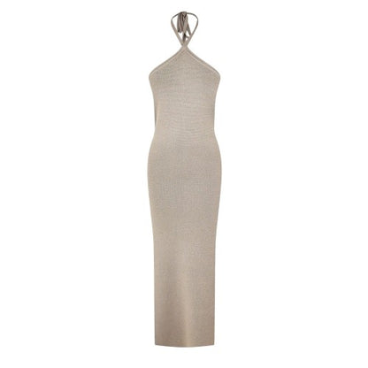 Front - Jack Wills Womens/Ladies Halter Neck Midi Dress