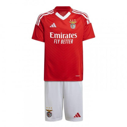 Front - SL Benfica Childrens/Kids Adidas V Neck Home Kit Set